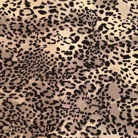 Joie Silk Long Sleeve Black Cream Animal Print - Picture 4 of 5